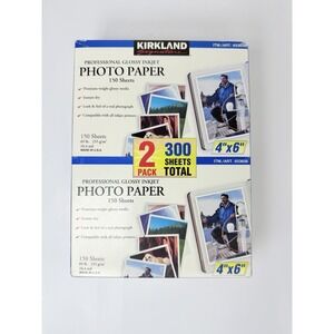 Kirkland Signature Professional Glossy Inkjet Photo Paper 4"x6" 300 Sheets New